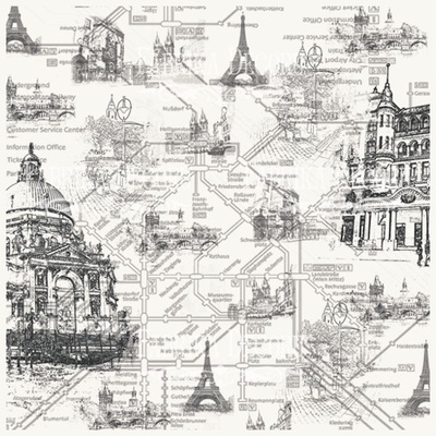 Деко велум (алькі з малюнком) місто ТМ Фабрика Декору