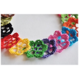 Набор вязаных цветочков, 17 штук, 4,5см, ручная работа