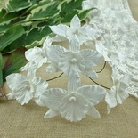 Орхідеї, білий колір, 33х40мм, 5шт.