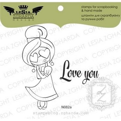 Набір акрилових штампів Lesia Zgharda Love you! N082a