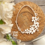 Чипборд ScrapBox - рамка у формі яйця з квітами Hh-052