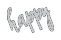 Ножи для вырубки от Altenew - Happy Die - Надпись "Happy"