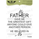 Акриловый штамп Lesia Zgharda TA094 My father gave me.., размер 4,5x4,9 см