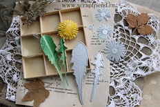 Набор ножей для вырубки от Scrapfriend - Одуванчик, 6 штук