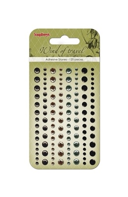 Самоклейні камінці від ScrapBerryʼs - Вітер мандрів, 120 шт., 4 кольори