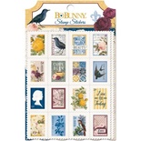 Наклейки-марки BoBunny - Rose Cafe - Stamp Stickers