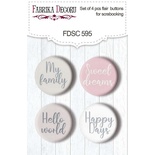 Набір скрап-фішок 4шт. Boho Baby Girl #595, ТМ Фабрика Декору