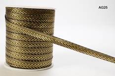 Стрічка Solid/Metallic, колір чорний/золотий, ширина 95 мм, довжина 90 см