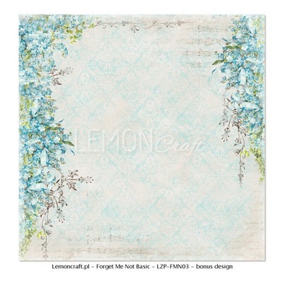 Набір скрап-паперу LemonCraft - Forget Me Not - Basic, 30.5x30.5см, двосторонній