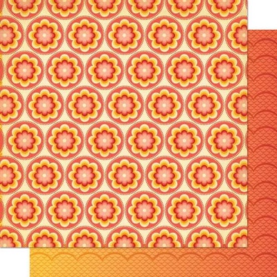 Аркуш скрап-паперу Cosmo Cricket - CORAL BLOOMS - SALT AIR - 30x30 см, двосторонній