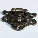 Замок металлический,старая латунь, 66х54 мм, 2 детали