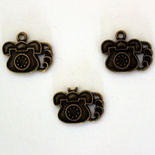 Металева прикраса "Телефон", 20x13 мм, 1 шт.