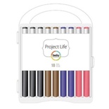 Набор ручек для журналинга Project Life by Becky Higgins - Project Life Journaling Pen Set - 18 Pack w/ Storage Case