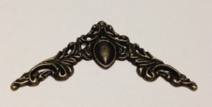 Уголок декоративный, старая латунь, 50х50 мм