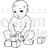 Акриловий штамп дизайну Олена Виноградова "Малий будівельник"