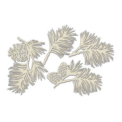 Набір чіпбордів Winter botanical diary 759, 10x15см, колір молочний, ТМ Фабрика Декору