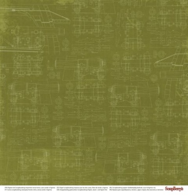 Бумага для скрапбукинга от ScrapBerry's - Сокровища пиратов - Карточки 1, 30,5х30,5 см., 190 гр/м, двусторонняя