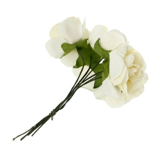 Розочки, цвет слоновой кости, диаметр 25-30 мм, длина - 8 см, 6шт.