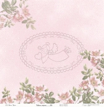 Лист бумаги Galeria Papieru - Usłane różami - Устлано розами, код 06, 30,5 x 30,5 см