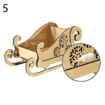 Заготовка для декорування "Саночки - 1" 098, ТМ Фабрика Декору