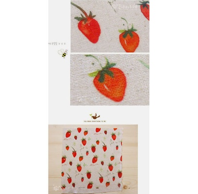 Картинки на льоні - Полунички, арт.0139, 20x20см