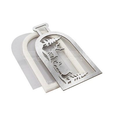 Заготовка для шейкера Зимові мрії 5,9x12,8 см, колір срібло, ТМ Фабрика Декору