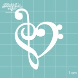 Чипборд від Вензелик - Скрипічний і басковий ключі, розмір: 43x55 мм