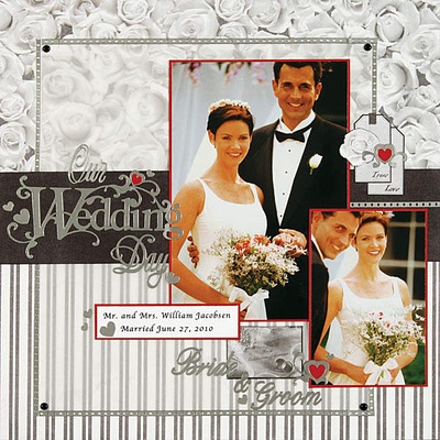 Набір наліпок - висічок HOTP - Wedding & Anniversary Scrapbooking Dazzles Silver, 3 аркуші розміром 15х22,5см, 138 штук