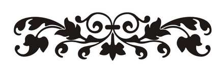 Акриловый штамп W031 Виньетка, размер 5,9 * 1,5 см