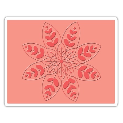 Ніж і папка для тиснення Sizzix - Bigz Die w/Bonus TextuRed Impressions - Flower, 1 шт.