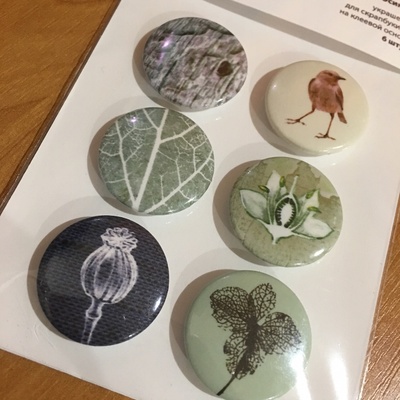 Набор фишек для скрапбукинга от Артелье - «PHOTOсинтез». В наборе 6 штук.