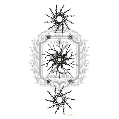 Акриловий штамп Lesia Zgharda SR170 Сніжинки великі, набір з 7 штампів