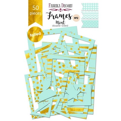 Набір рамок з фольгуванням №2 Mint 50шт., ТМ Фабрика Декору