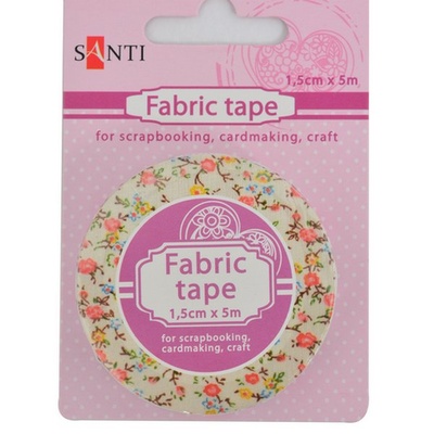 Лента текстильная самоклеющаяся Цветочная гармония, 1.5см*5м, ТМ Santi