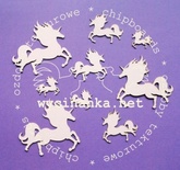 Чипборд від Wycinanka - Кінь, 9 шт.