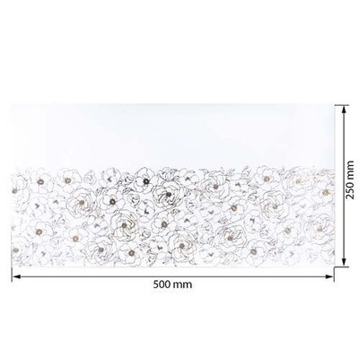 Відріз екошкіри з тисненням золотою фольгою Golden Pion Pion White, розмір 500мм х 250мм, ТМ Фабрика Декору