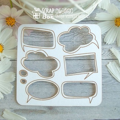 Чипборд ScrapBox — набір баблів Ho-053