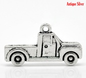Металева прикраса/ підвіска "Пікап", 26x15мм, античне срібло, 1 шт.