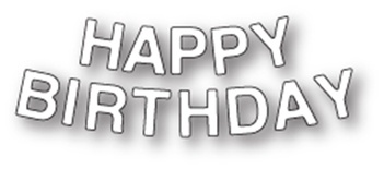 Ніж від Memory Box - Birthday Letters — напис «Happy Birthday»