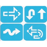 Набір трафаретів - Фабрика Декору - Міні-стрілки 01, 4 штуки, 7x7 см кожен