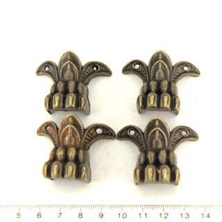 Ніжки- голки для шкатулок металеві, 43x34 мм, 4 штуки