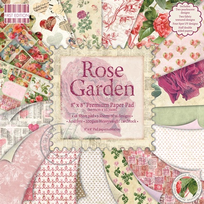 Набір паперу для скрапбукінгу First Edition - Rose Garden, 16 аркушів, розмір 20x20см