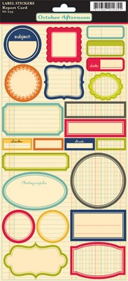 Лист наклеек от October Afternoon - Label Stickers, 16х30 см