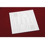 Чипборд Scrapiniec - Столовые приборы средние, 6 штук