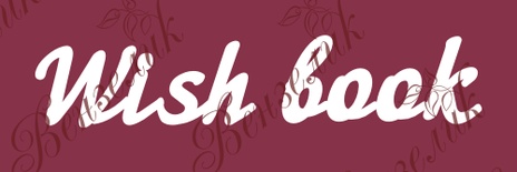 Чипборд від Вензелик - Напис "Wish book", розмір: 33x160 мм