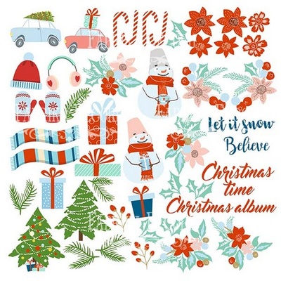 Аркуш з карточками для вирізання Winter in the city, ТМ Фабрика Декору