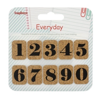 Набір пробкових стікерів від ScrapBerryʼs - День за Днем 1