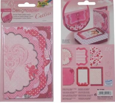 Міни карточки відривні від Folia - Design Paper Mini "Catties", Hearts