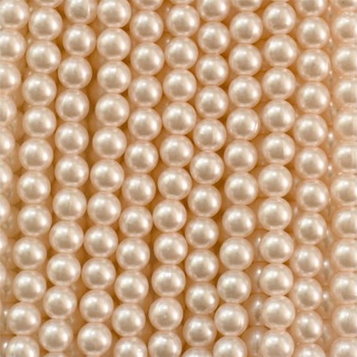 Намистини "перли" на нитці, 140 намистинки, діаметр 6 мм