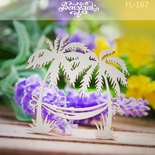 Чипборд від Вензелик - дві пальми з гамаком, розмір: 64x62 мм